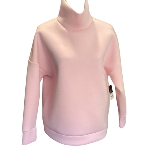 Project Runway Cameo Pink Oversized Thick Mock Neck Sweatshirt, Size XS NWT - Picture 4 of 9